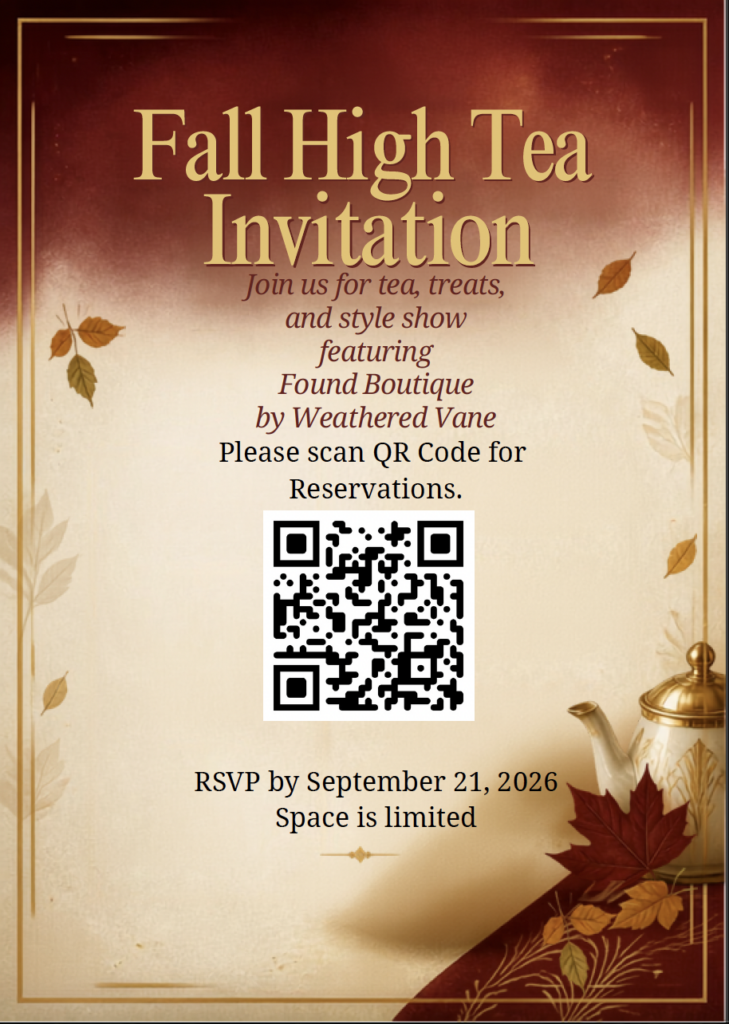 Fall High Tea Invitation QR Code