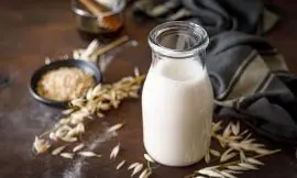 Alternative milk in glass bottle Alternative milk in glass bottle
