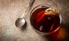 Steeping tea bag at MC Coffee House Steeping tea bag at MC Coffee House